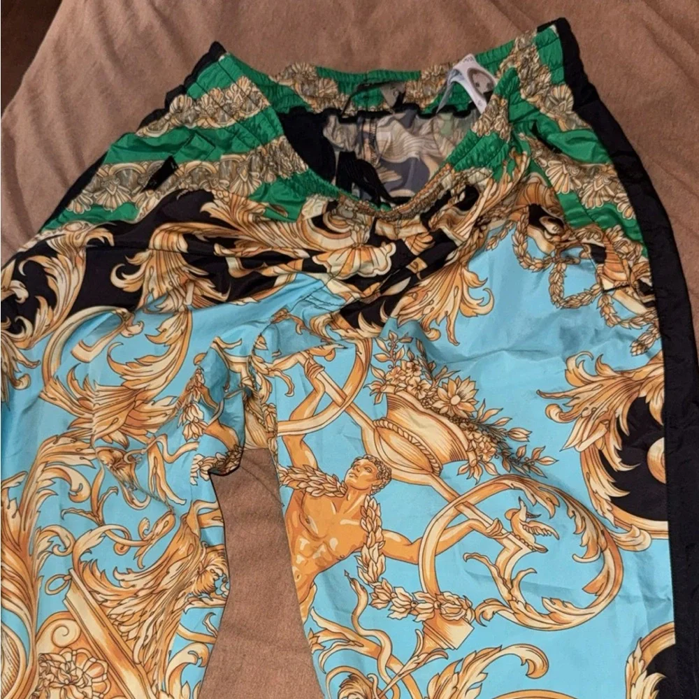 Versace Turquoise and Gold Baroque Design - Picture 1 of 4